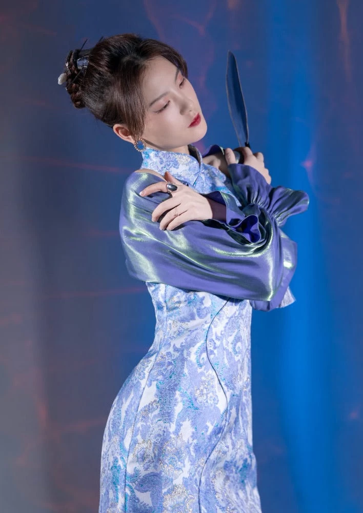 Women Daily Hanfu Qipao Coverup 6 Colors Irises One Size| HANFUBAO