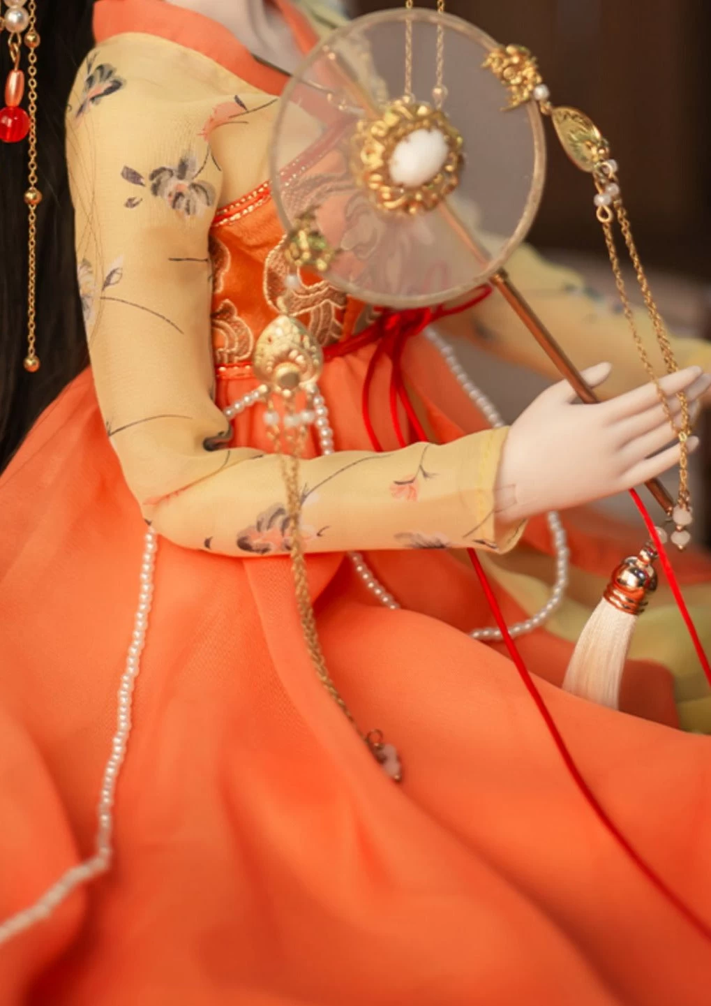 Unisex Handmade 60cm BJD SD Doll Pipa & Fan Recycled Plastic| HANFUBAO