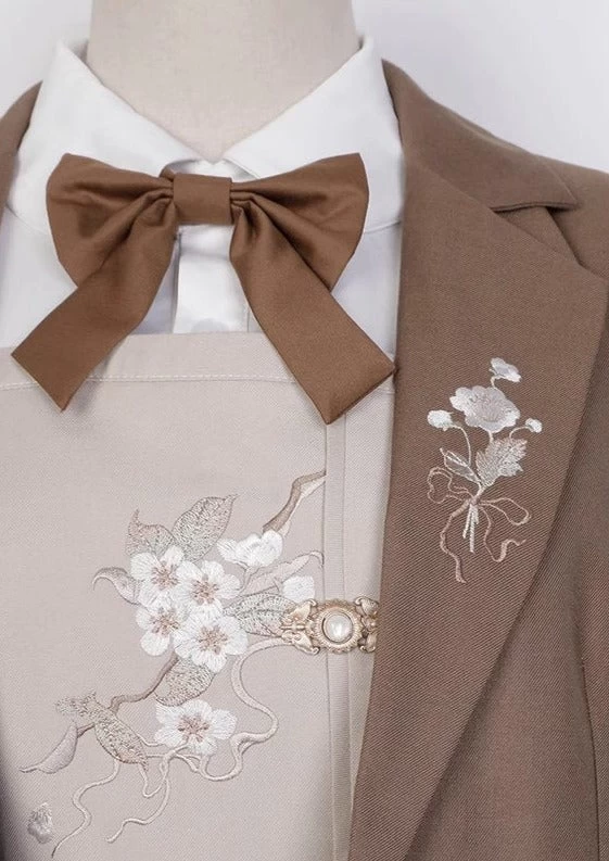 Women Modern 3-Piece Daily Hanfu Set, Floral Haitang Whisper | HANFUBAO