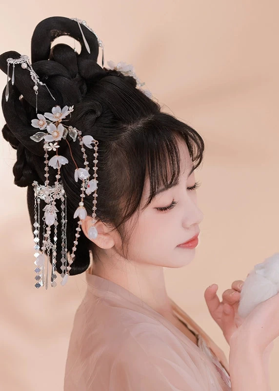 Women’s 2-Piece Pear Blossom Hair Clips, Shrink Plastic | HANFUBAO