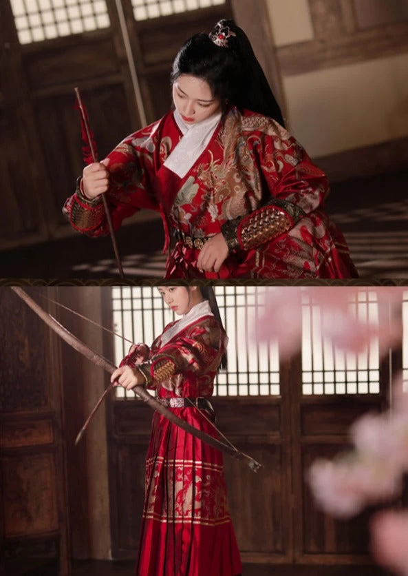 Unisex 4-Piece Embroidered Flying Fish Daily Hanfu Set| HANFUBAO