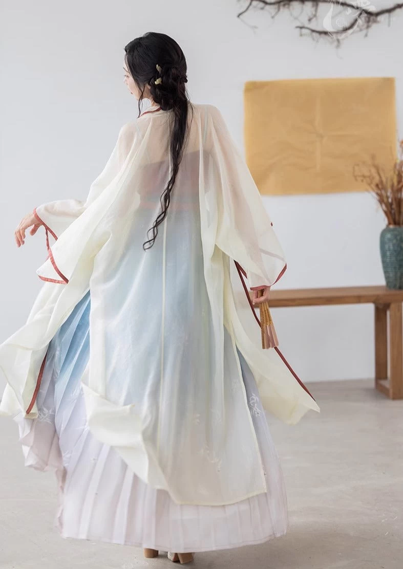 Women Modern Daily Hanfu Ma Mian Skirt Set | HANFUBAO