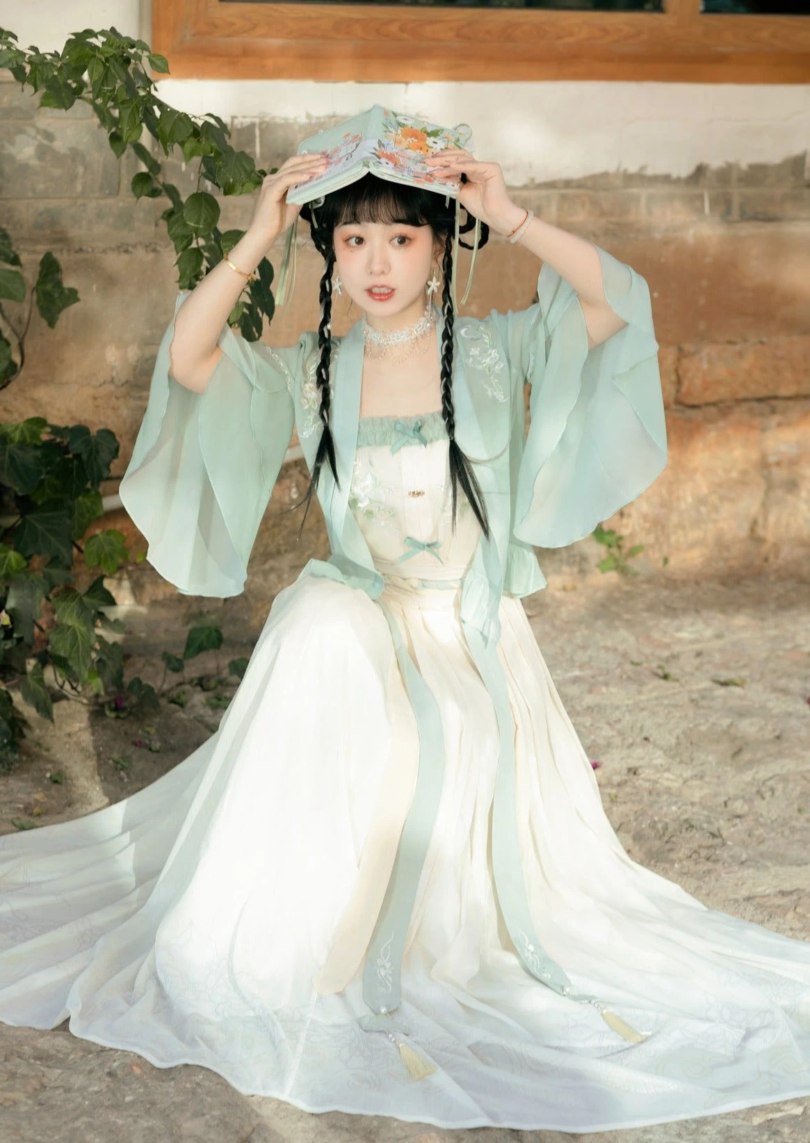 Women Modern Daily Hanfu Green Summer Song Dynasty Set | HANFUBAO