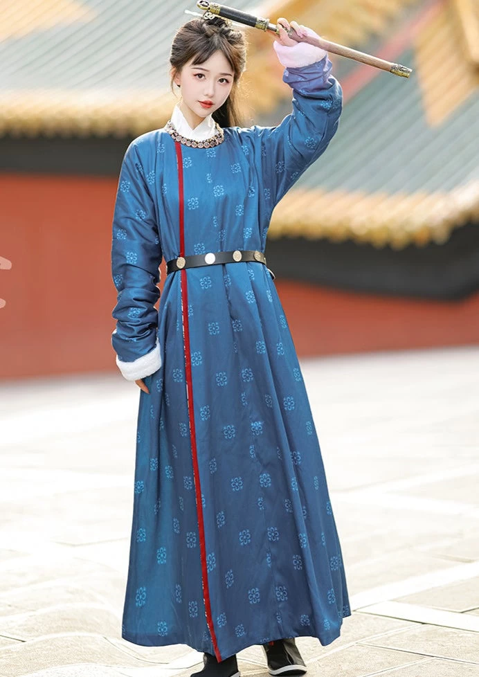 Unisex 2-Piece Tang Dynasty Daily Hanfu Robe & Belt Plus Size | HANFUBAO
