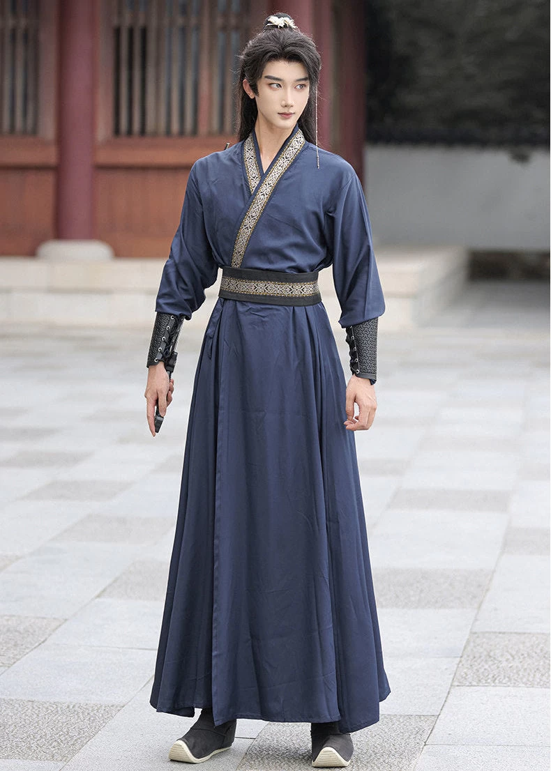 Unisex 5-Piece Modern Daily Hanfu Set Red Dust | HANFUBAO Polyester