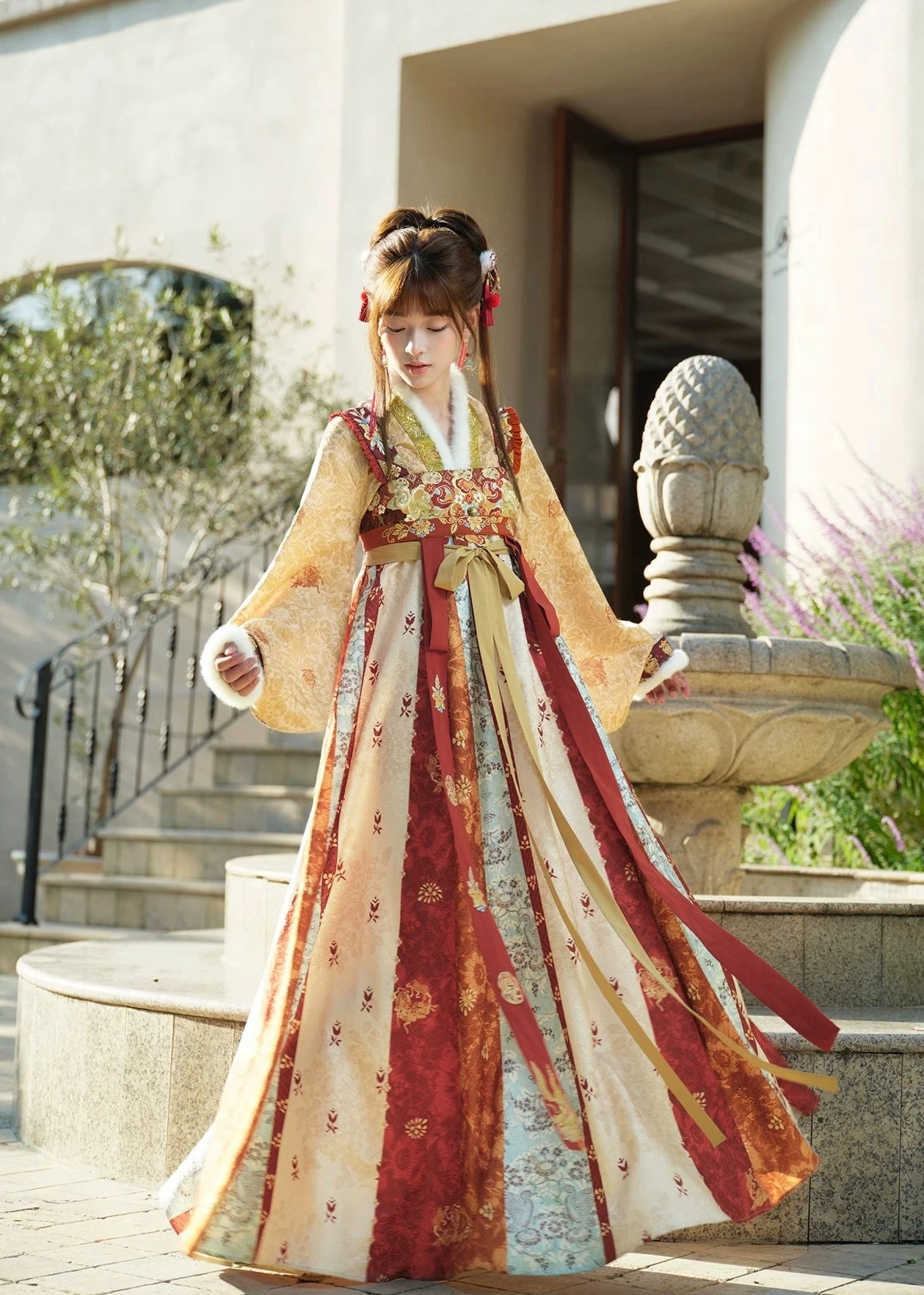 Women 4-Piece 2026 New Year Golden Horse Embroidered Hanfu Set| HANFUBAO