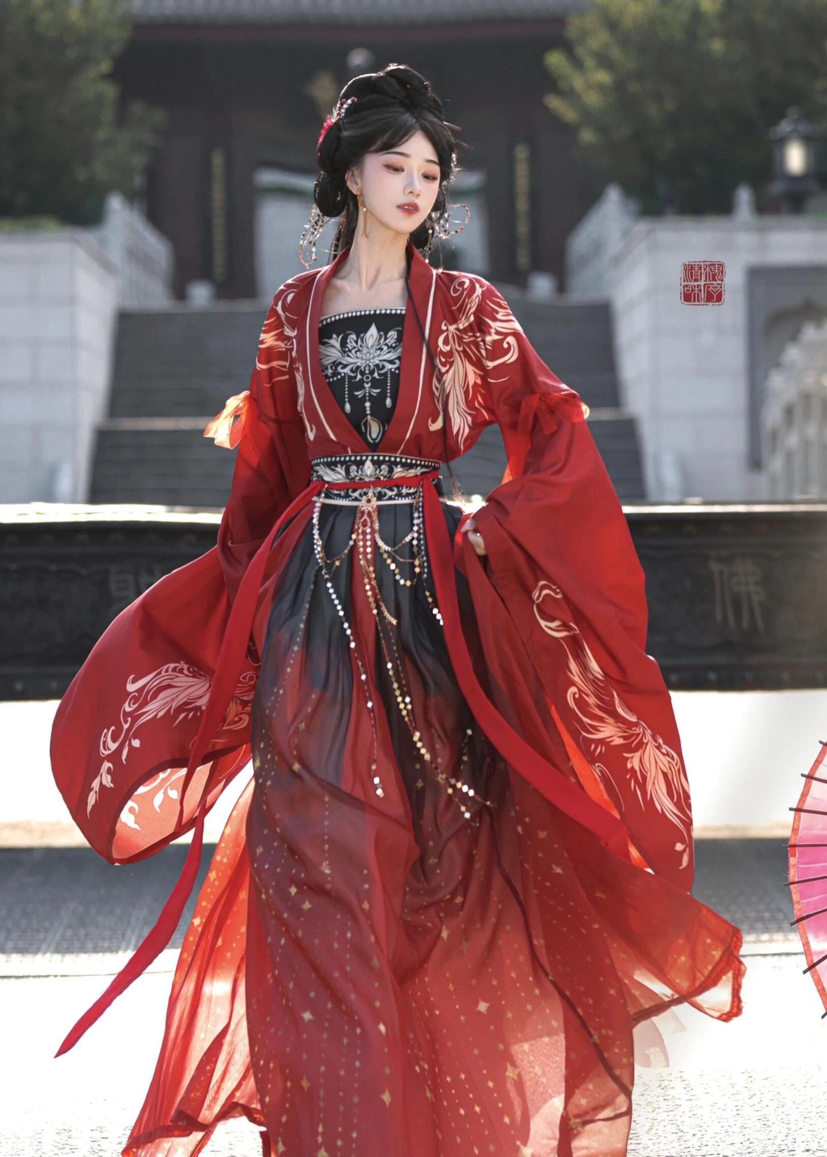 Women’s Daily Hanfu 3-Piece Set, Fall Serenity Qingqiu,  Plus Size | HANFUBAO