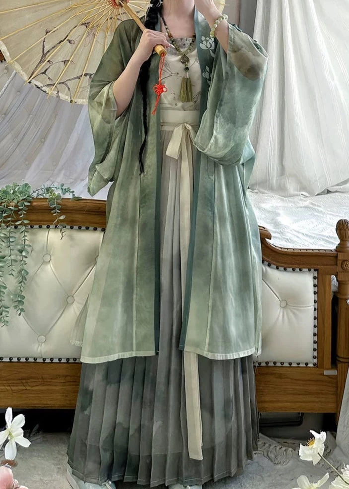 Women’s Plus Size Chiffon 3-Piece Modern Hanfu Set | HANFUBAO