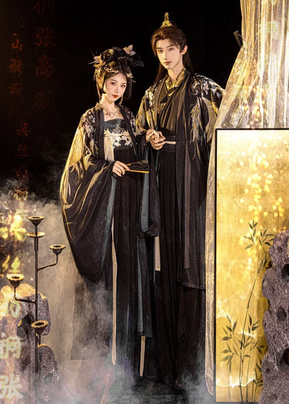 Women's Plus Size Couple Daily Hanfu 2-Piece Chiffon Set | HANFUBAO