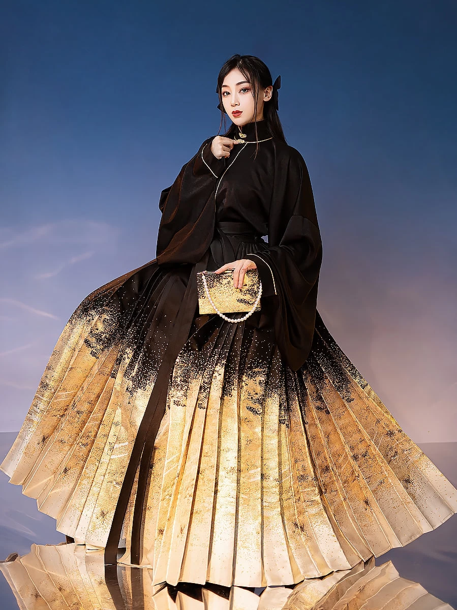 Women Modern Hanfu Daily Blouse Black/White | HANFUBAO