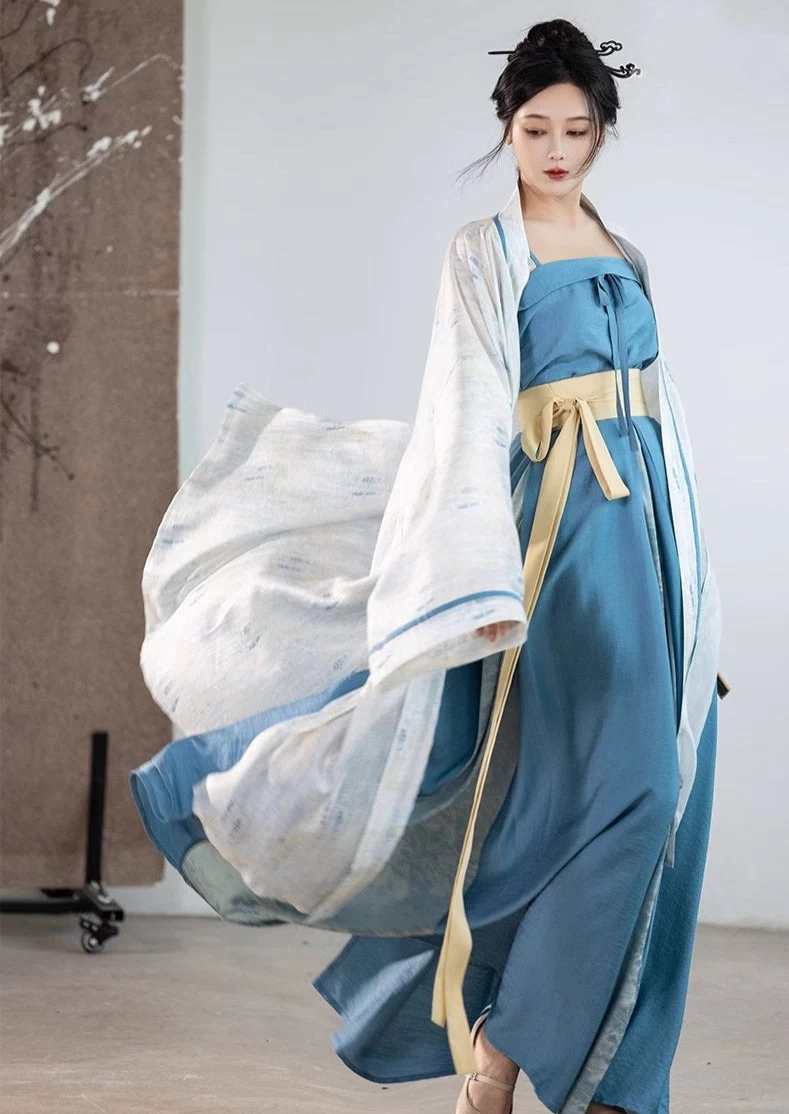 Women's Modern 3-Piece Daily Hanfu Set Qing Shan Zui| HANFUBAO