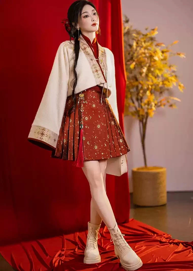 Bloomify | Women  Modern Hanfu Dress Set Multi-Color, Size M