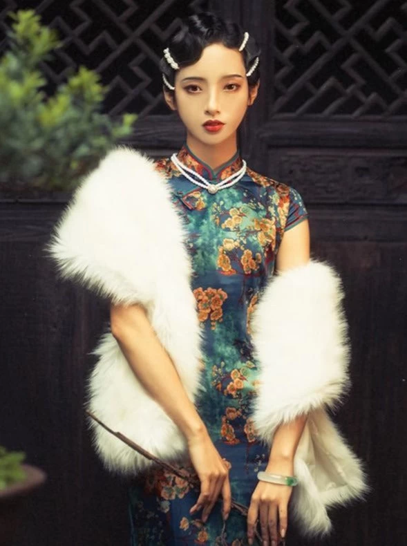 Women's Ivory Faux Fur Shawl Warm Winter Wedding Wrap Plus Size | HANFUBAO