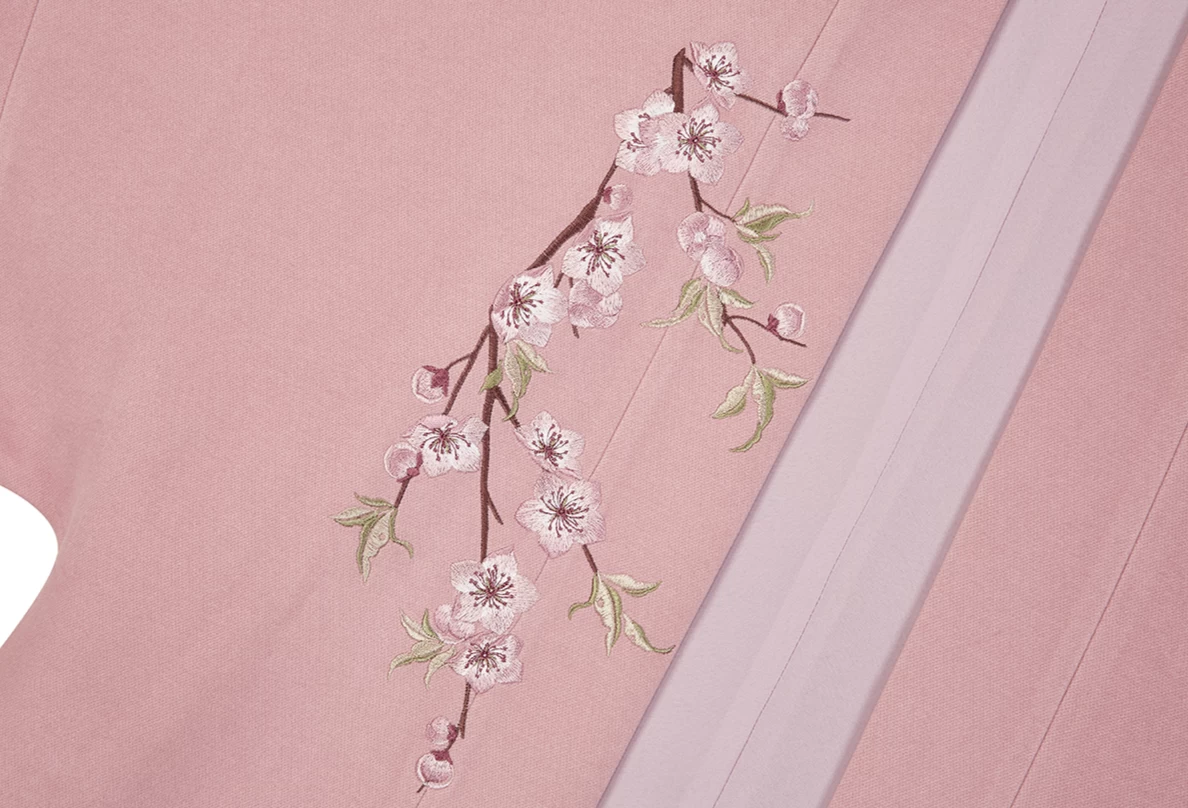 Women Modern Hanfu 3-Piece Chiffon Set Snow White Embroidery | HANFUBAO