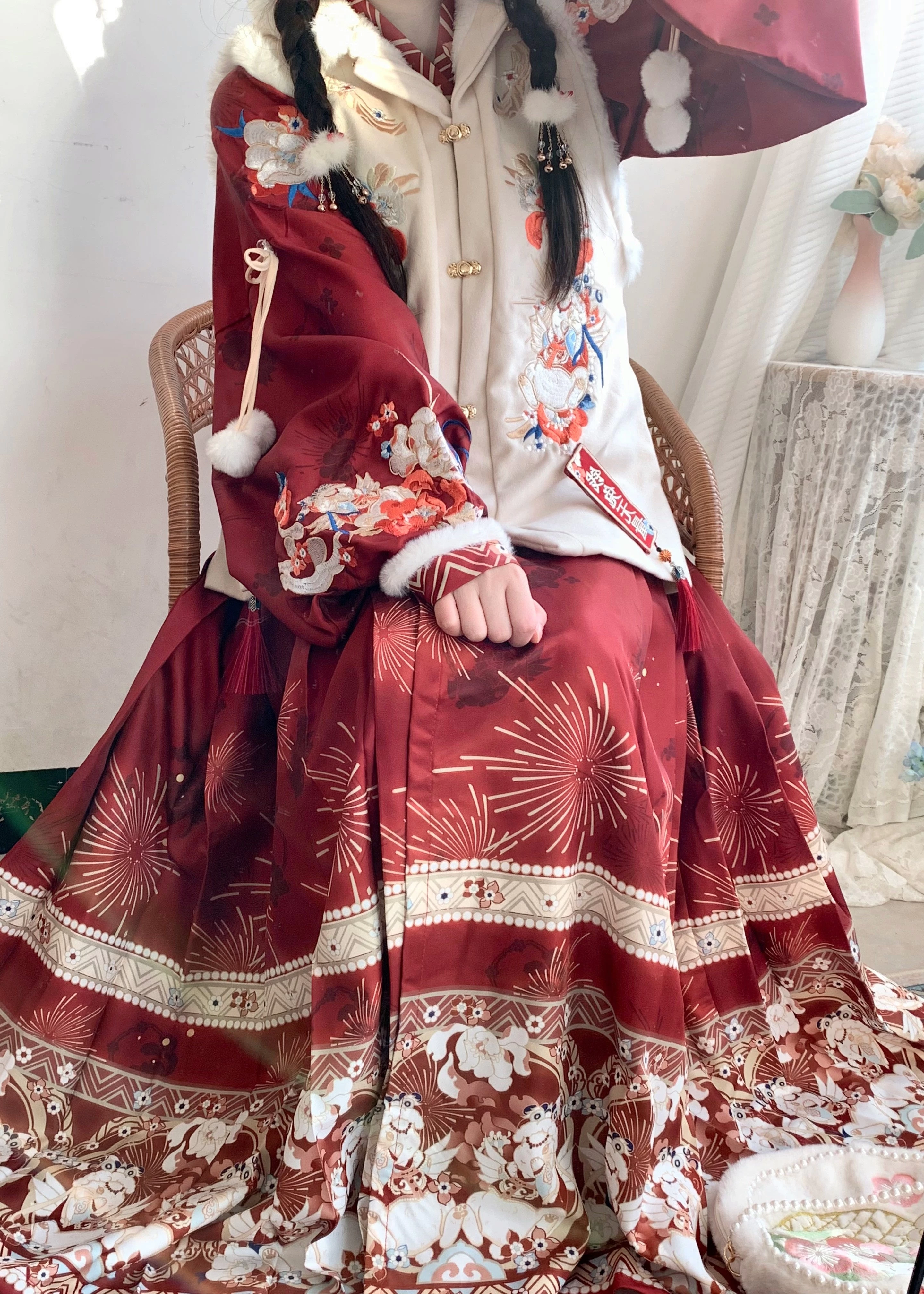 Unisex 3-Piece Plus Size Hooded Daily Hanfu Set | HANFUBAO