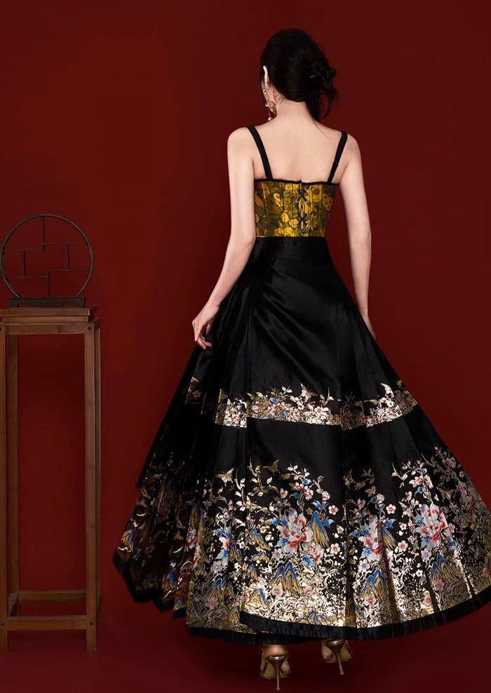 Women Modern Hanfu 2-Piece Top & MaMian Skirt Set Jiangshan Ru Hua | HANFUBAO