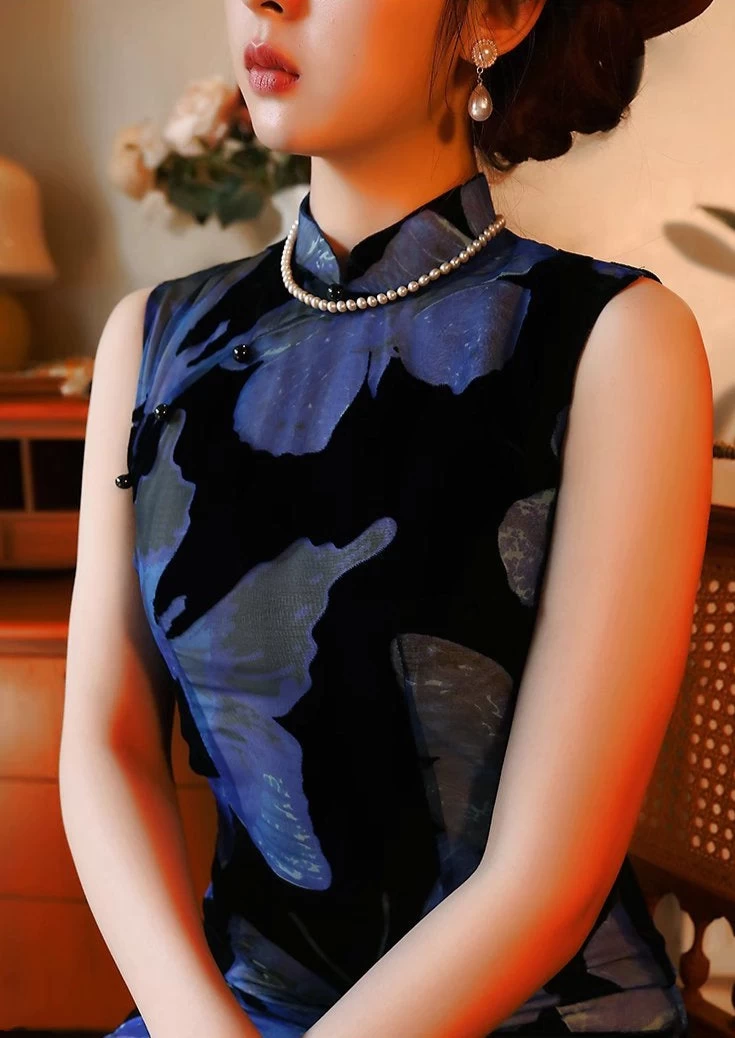 Women's Velvet Qipao Dress High Slit Daily Hanfu Plus Size | HANFUBAO