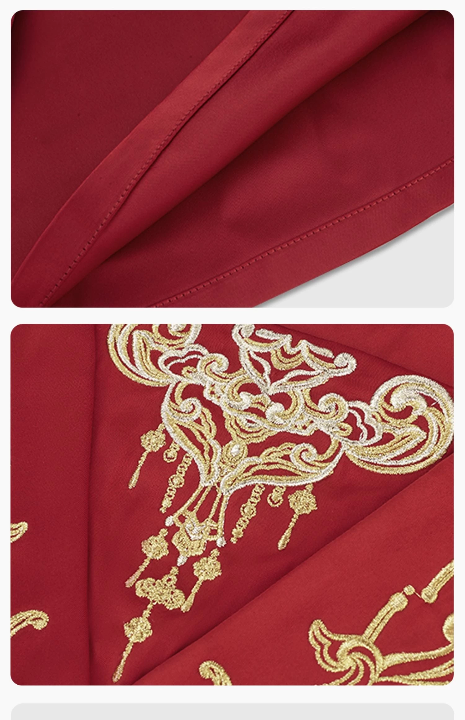 Women Modern Hanfu 3-Piece Wedding Set Pearl & Jade Embroidery | HANFUBAO