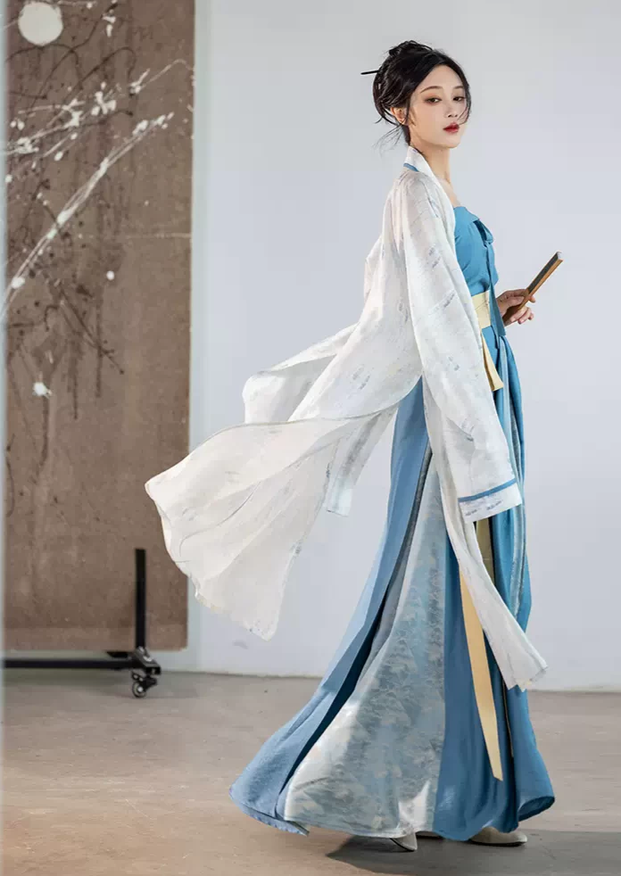 Women's Modern 3-Piece Daily Hanfu Set Qing Shan Zui| HANFUBAO