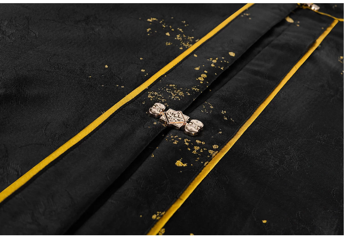 Women’s Little Jade Luxurious Blue Feather-Inlay Hanfu Gown for Festivals| HANFUBAO