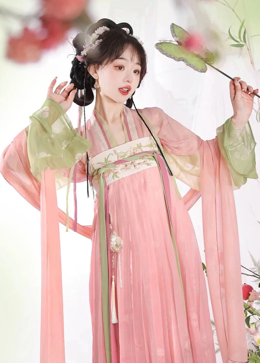 Women's 4-Piece Plus Size Chiffon Daily Hanfu Set Elegant | HANFUBAO