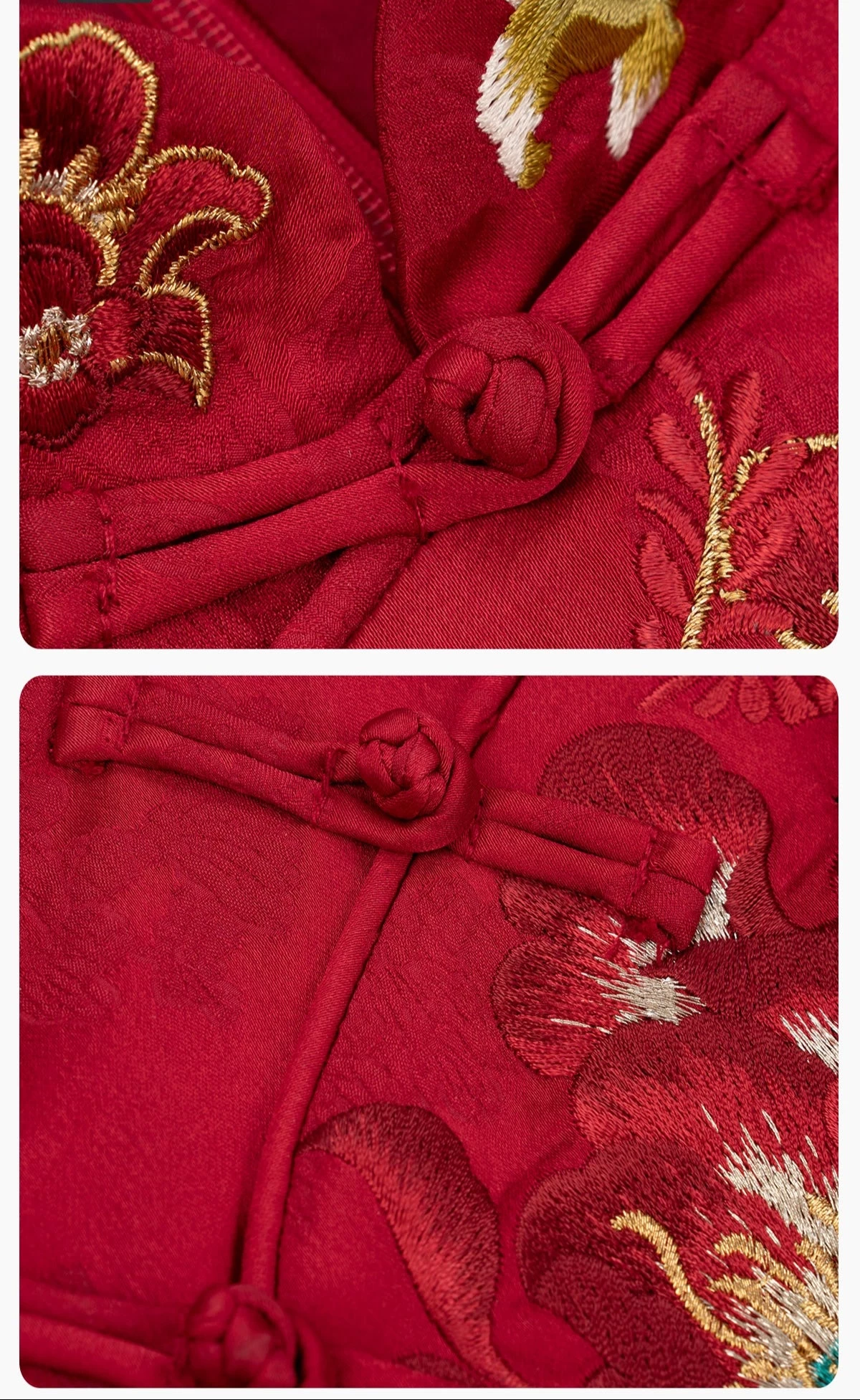 Women Modern 2-Piece Wedding Qipao Set Silk-Blend Embroidered | HANFUBAO