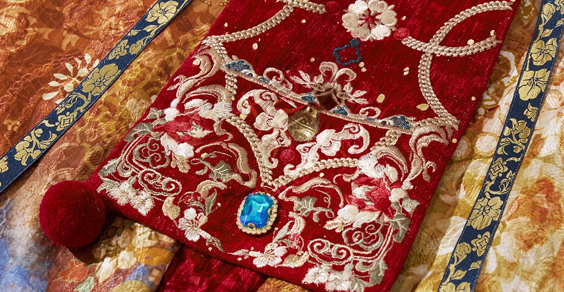 Women Modern Hanfu Silk-Blend 4-Piece Star Embroidery Blue | HANFUBAO