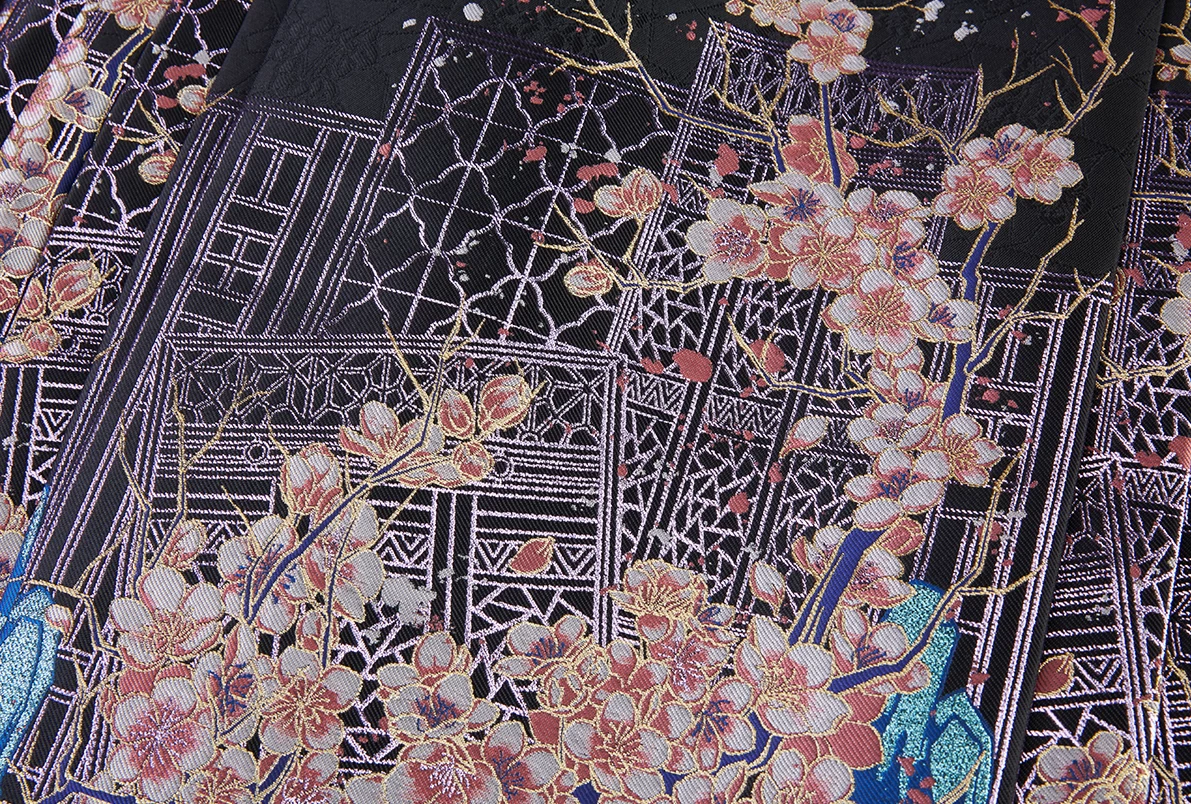 Women Modern Hanfu 2-Piece Silk Blend Blue Floral Embroidery | HANFUBAO