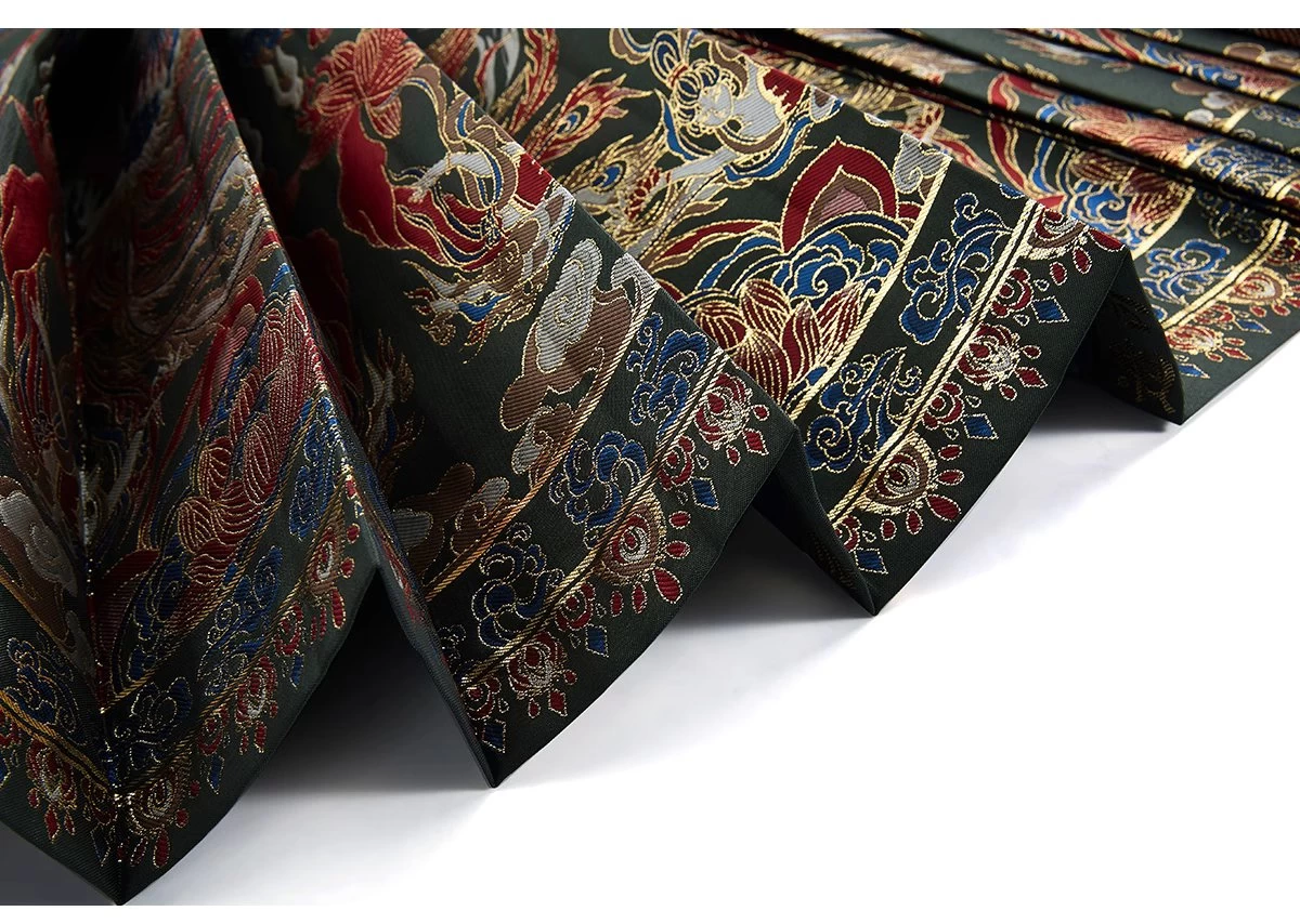 Women Modern Hanfu Ma Mian Skirt Phoenix Red Jacquard | HANFUBAO