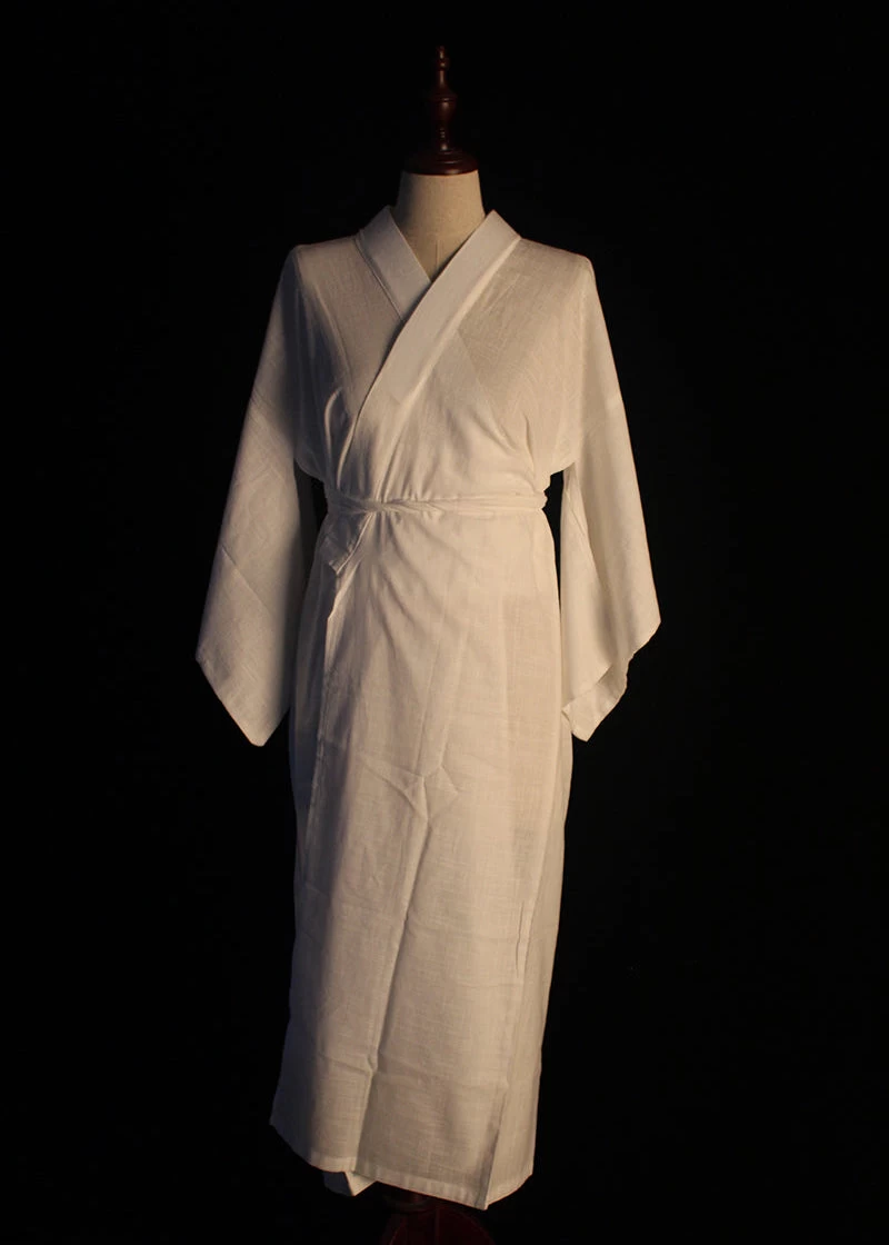 Unisex Linen Juban Kimono Undergarment Pure White 125cm | HANFUBAO