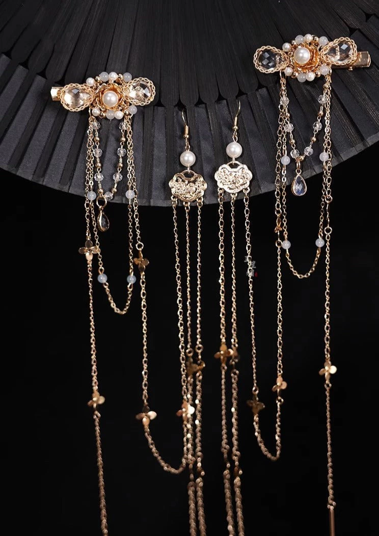 Women Chinese Hanfu Peony Yarn Flower Hair Clip 25x18cm | HANFUBAO