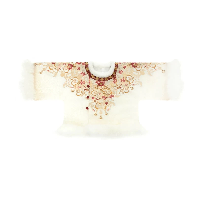 HANFUBAO | Women  3-Piece New Year Hanfu Dress Set Red Embroidery S-XL