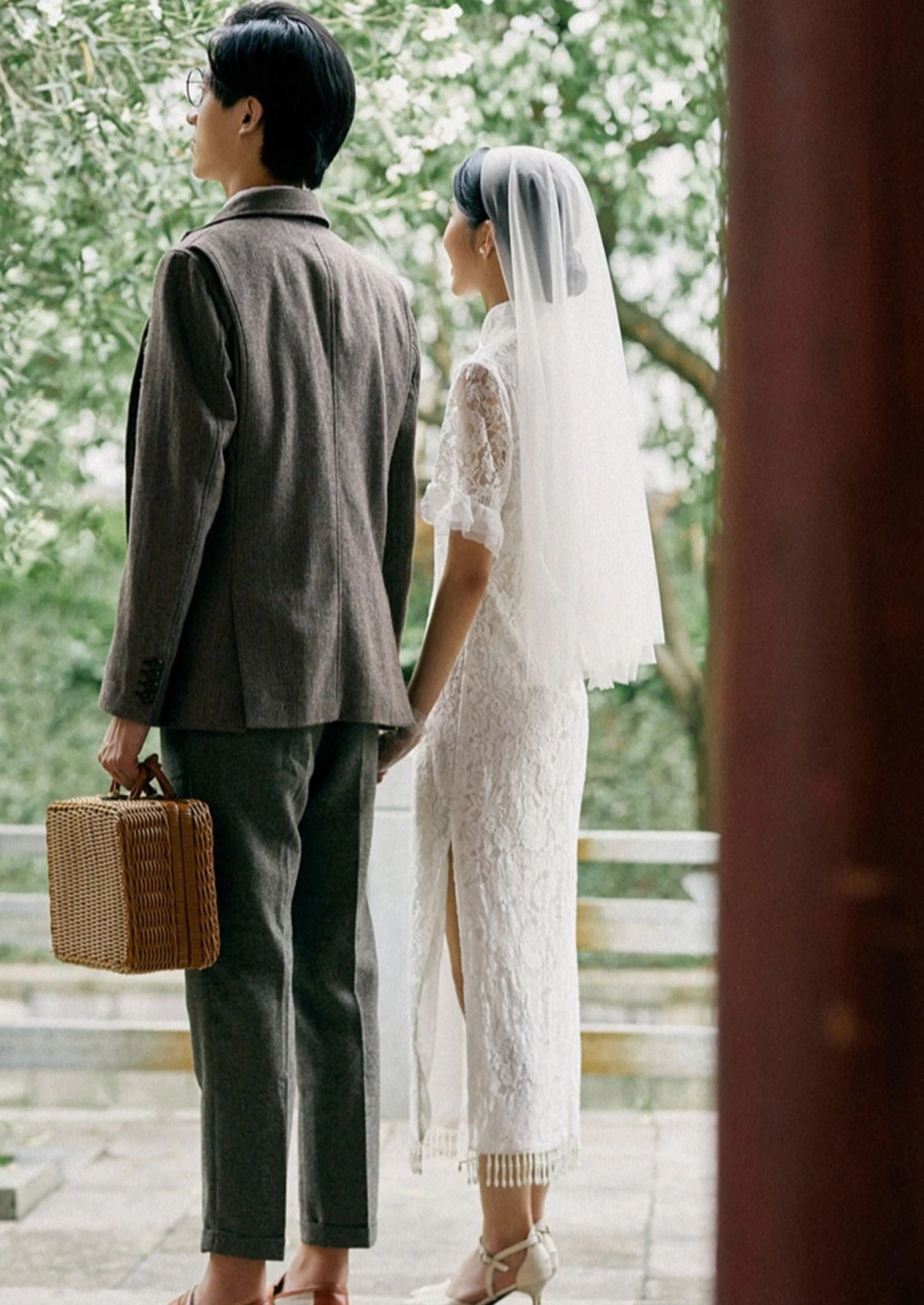 HANFUBAO | Women Lace Modern Hanfu Qipao Wedding Dress White S-XL