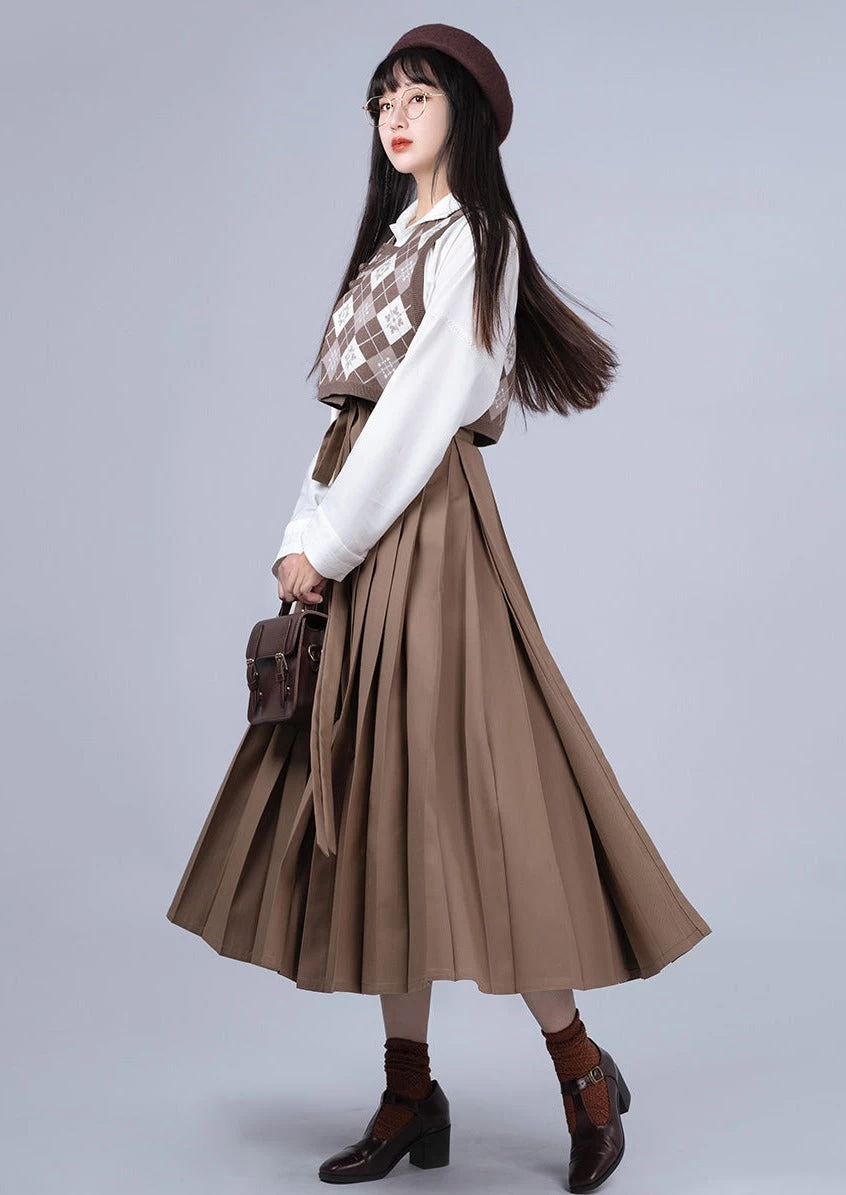 Women's Modern 3-Piece Hanfu Set  Blend Daily Wear | HANFUBAO