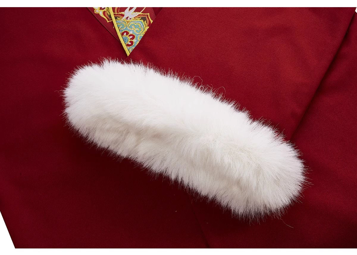 Women’s Winter Ma Mian Skirt Set Detachable Faux Fur Cuffs & Collar | HANFUBAO