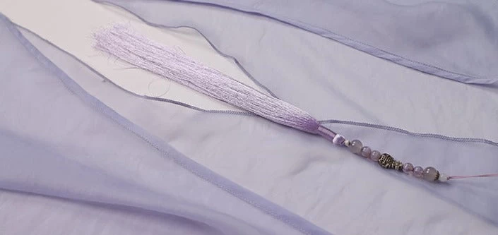 Women’s Artificial Silk Modern Hanfu 3-Piece Set Purple Wisteria | HANFUBAO