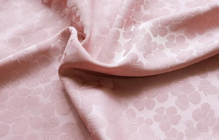 Women Acetate Satin Modern Hanfu Qipao Dress Pink Floral | HANFUBAO