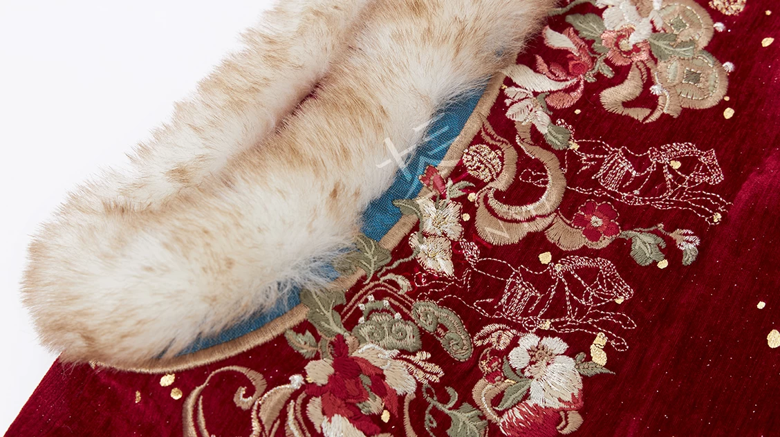 Women Modern Hanfu Silk-Blend 4-Piece Star Embroidery Blue | HANFUBAO