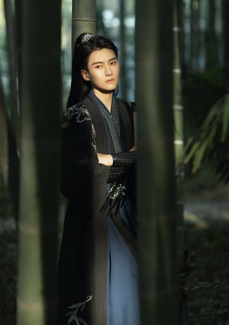 Unisex 6-Piece Winter Couple Hanfu Bamboo Embroidery Polyester| HANFUBAO