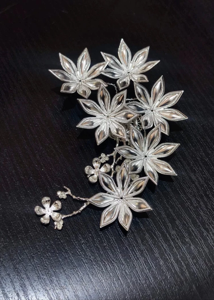 Women’s Modern Hanfu 2-Piece Nightfall Black Floral Kimono Set,  | HANFUBAO