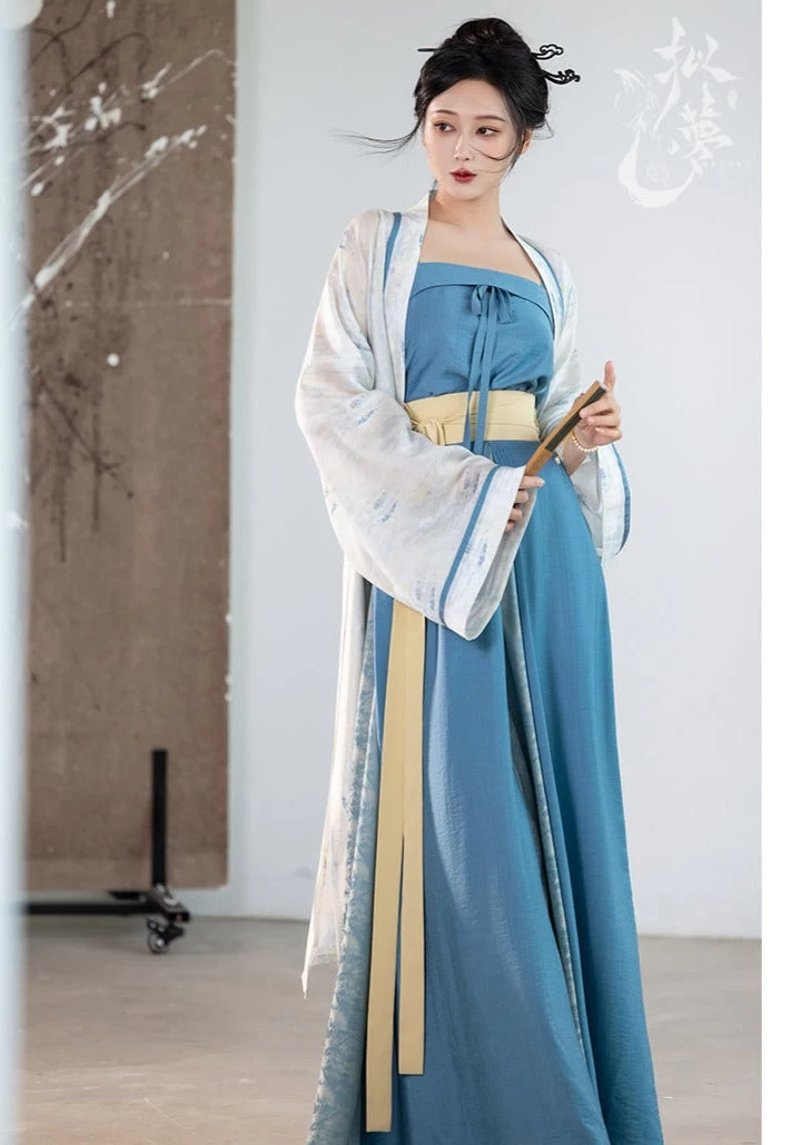 Women's Modern 3-Piece Daily Hanfu Set Qing Shan Zui| HANFUBAO