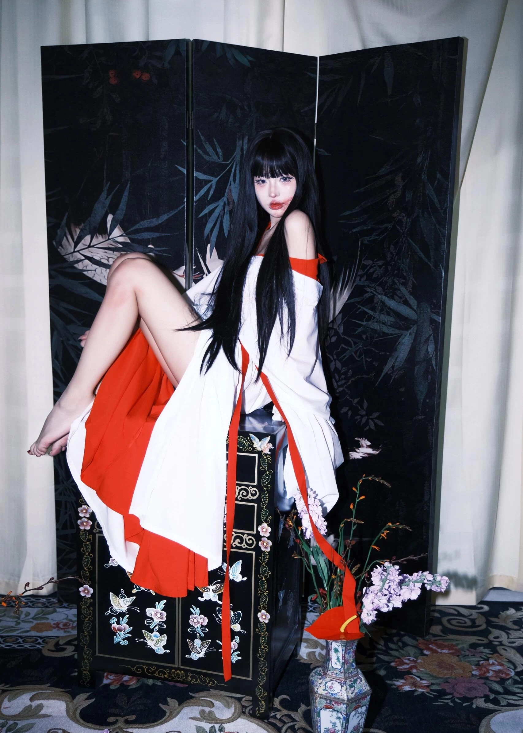 Women Modern Daily Hanfu Set Black Uniform Suiting Fabric | HANFUBAO