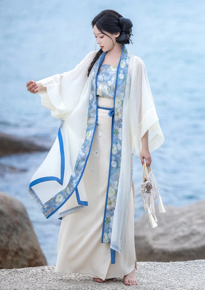 Women Modern 3-Piece Daily Hanfu Set, Silk Blend, Plus Size | HANFUBAO