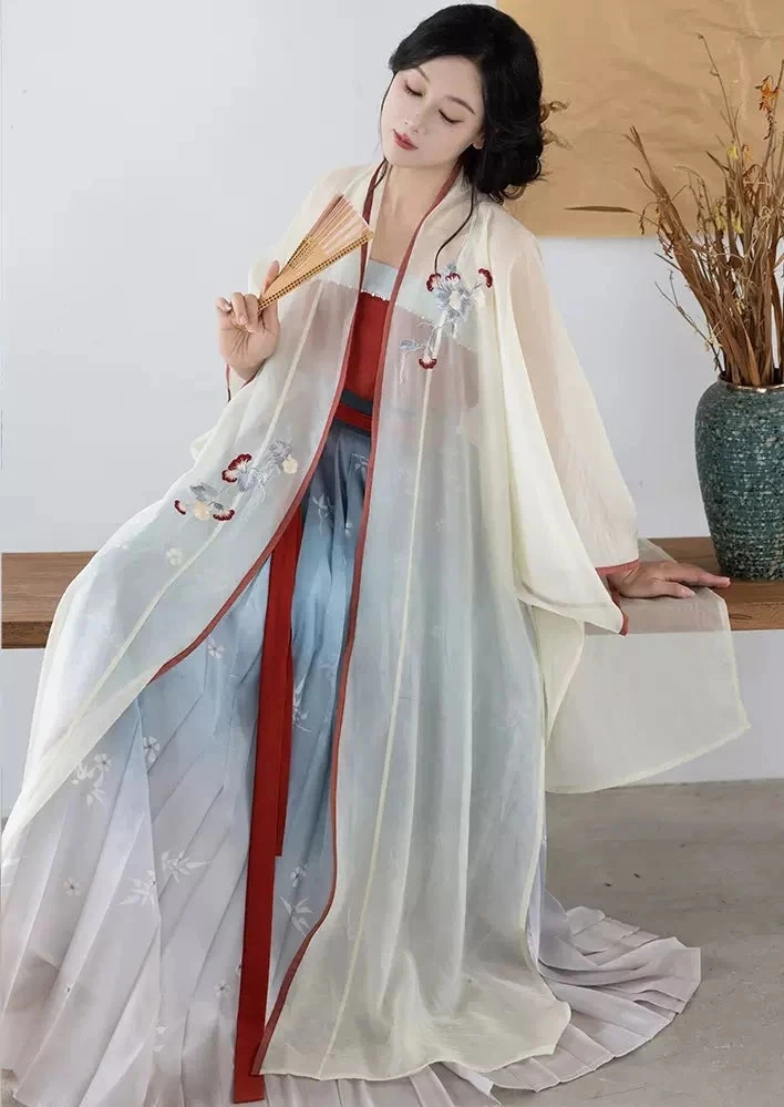 Women Modern Daily Hanfu Ma Mian Skirt Set | HANFUBAO