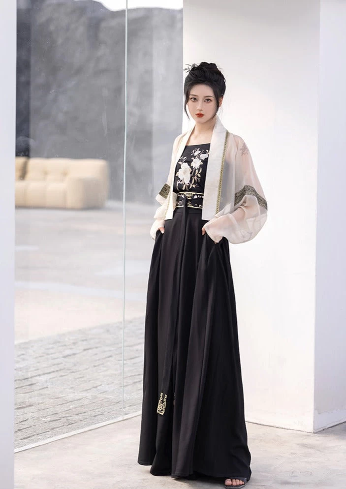 Women’s Chill Modern 4-Piece Daily Hanfu Pants Set, Lab Cotton/Silk | HANFUBAO