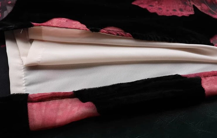 Women's Velvet Qipao Dress High Slit Daily Hanfu Plus Size | HANFUBAO