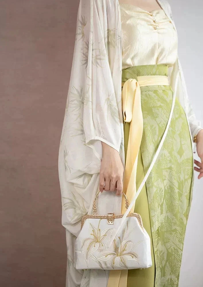 Women Modern 3-Piece Daily Hanfu Set, Artificial Cotton Blend | HANFUBAO