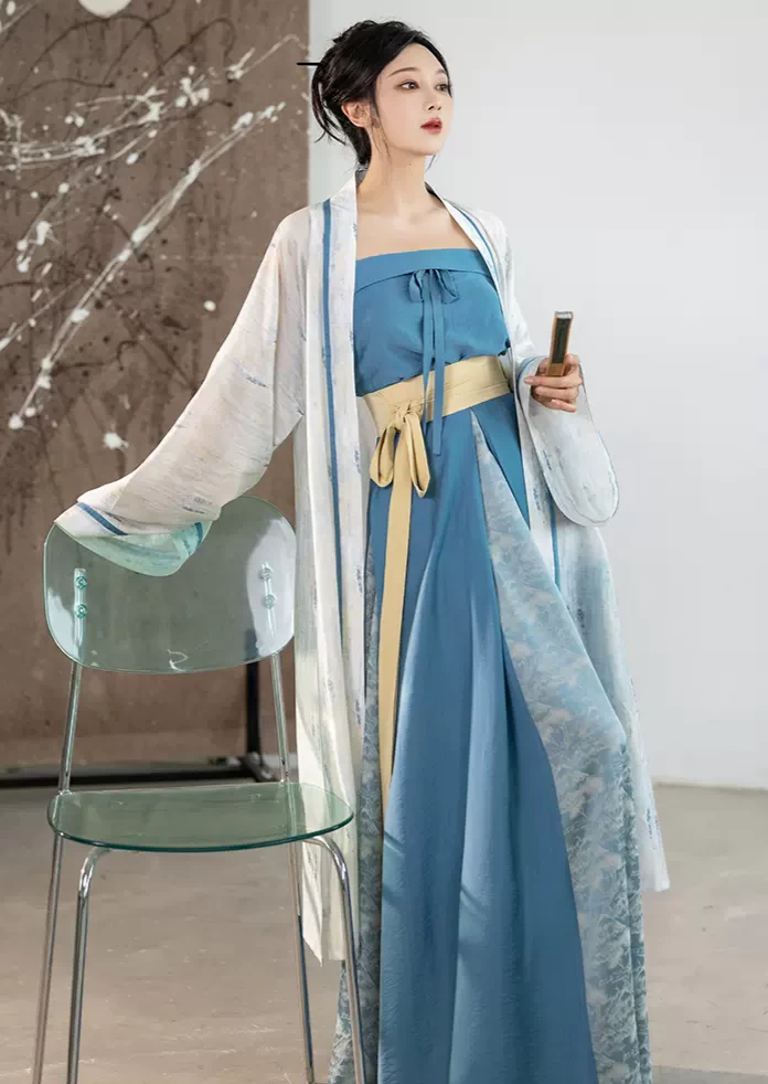 Women's Modern 3-Piece Daily Hanfu Set Qing Shan Zui| HANFUBAO
