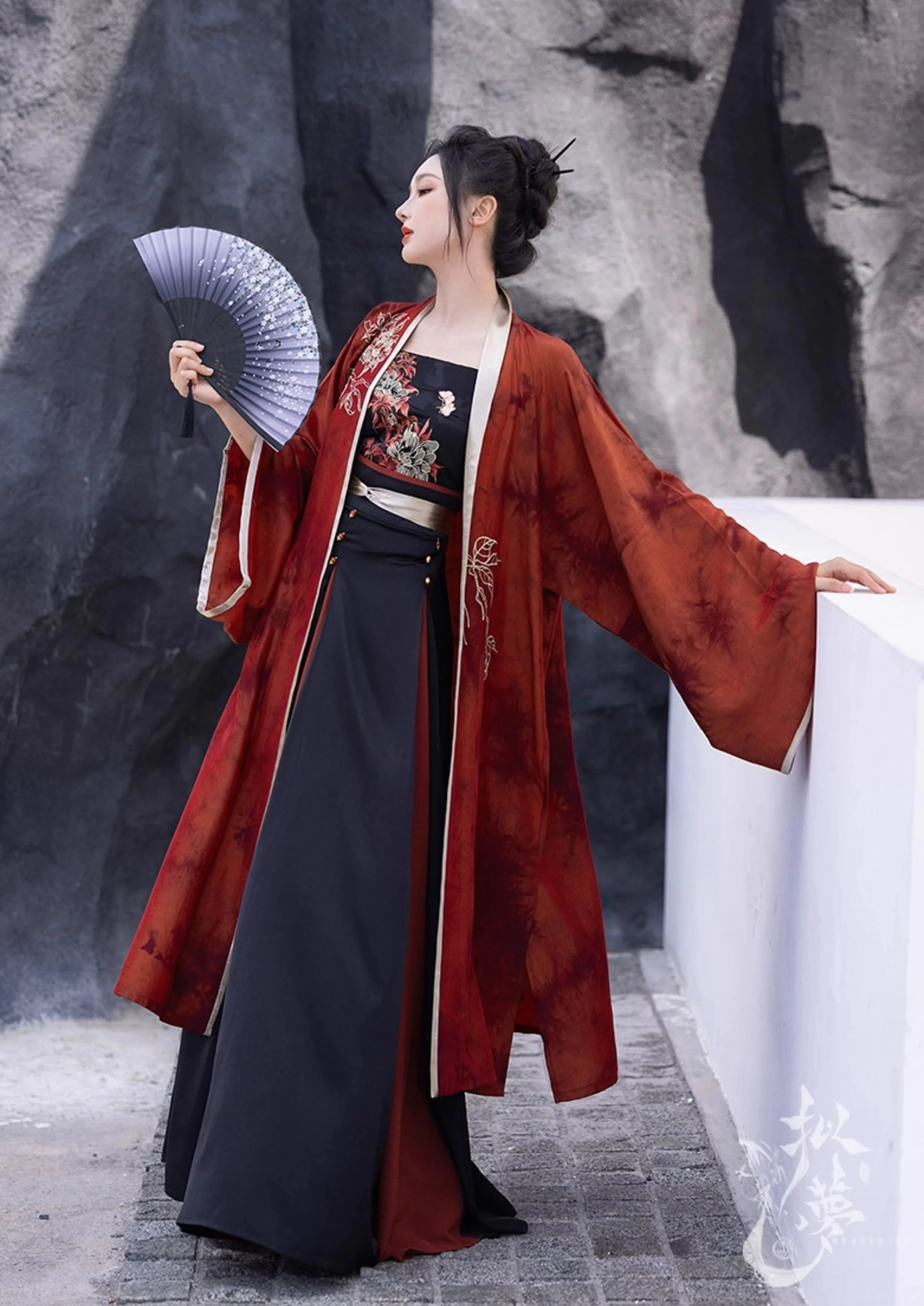 Women Modern Daily Hanfu 3-Piece Set Lab Cotton Blend | HANFUBAO