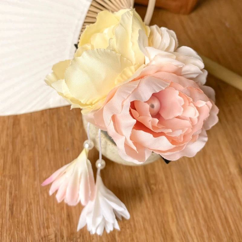 Women's Modern Hanfu 3-Piece Lace Kimono Set Sakura Pink Polyester| HANFUBAO